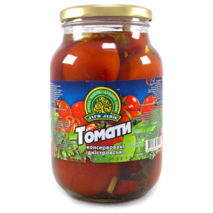 Томаты Дари Ланів консервированные с зеленью, 1кг (4820039712523)