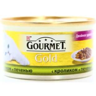 Консервы Purina Gourmet Gold DuoT кролик-печень 85г (7613031381081)