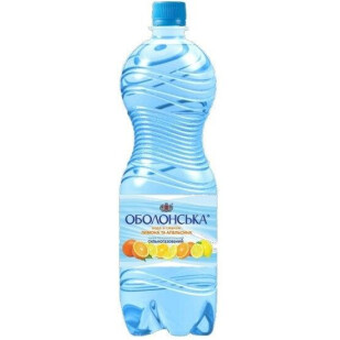 Вода минеральная Оболонь Оболонская со вкусом лимон+апельсин с/г, 1л (4820000199759)