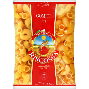 Макаронные изделия Riscossa Gomiti №34, 500г (8011780009345)