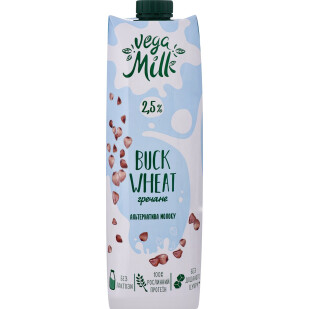 Напиток гречневый Vega Milk ультрапастеризованный 2,5%, 950мл (4820192262064)