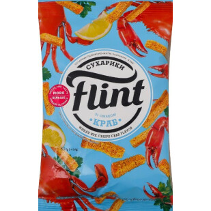 Сухарики Flint пшенично-ржаные со вкусом краба, 60г (4823127302002)