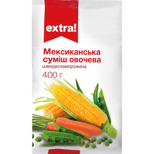 Смесь овощная Extra! Мексиканская быстрозамороженная, 400г (4824034027934)