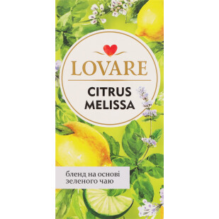 Чай зелений Lovare Citrus Melisa, 24*1,5г (4820198876845)