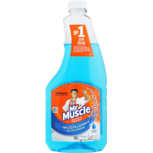 Засіб для миття скла та поверхонь Mr.Muscle зі спиртом без розприскувача, 500мл (4823002001020)