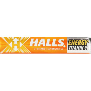 Льодяники Halls зі смаком апельсину, 25,2г (7622201641153)