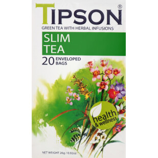 Суміш трав'яна Tipson Wellness Slim Tea, 20*1,3г (4792252936560)
