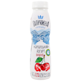 Йогурт Галичина Вишня 2,2%, 300г (4820222760164)