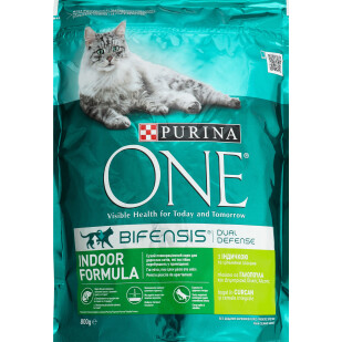 Корм для домашних котов Purina One Bifensis Indoor, 800г (7613035468047)