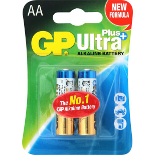 Батарейки GP Ultra + Alkaline AA LR6, 2шт/уп (4891199100246)
