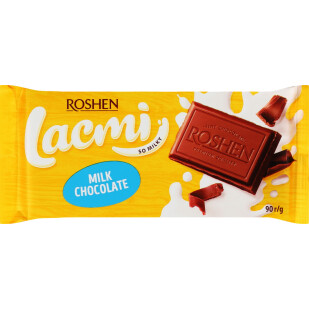 Шоколад молочний Roshen Lacmi, 90г (4823077629136)