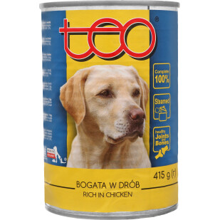 Корм для собак Teo с домашней птицей в соусе, 415г (5906731502163)