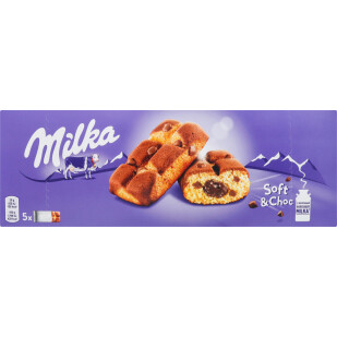 Бісквіт Milka з шоколадною начинкою, 175г (7622210762481)