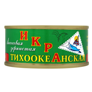Икра лососевая Тихоокеанская зернистая ж/б, 100г (4820154371681)