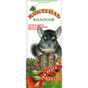 Лакомства для шиншил Природа орех-трава-минералы, 3*30г/уп (4823082401017)