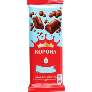 Шоколад молочный Корона пористый, 80г (7622210893154)