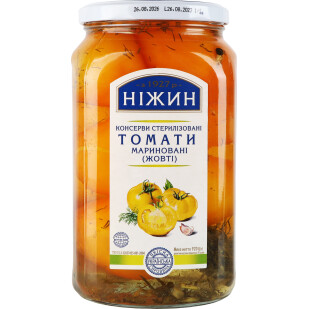 Томаты Ніжин маринованные желтые, 920г (4823006804597)