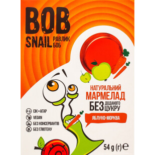 Мармелад Bob Snail яблуко-морква, 54г (4820219341130)