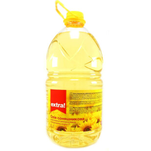 Олія соняшникова Extra! рафінована дезодорована, 5л (4823096407654)