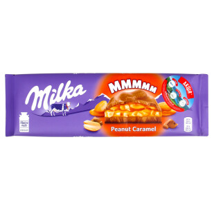 Шоколад Milka с арахисом и карамелью, 276г (7622210694331)