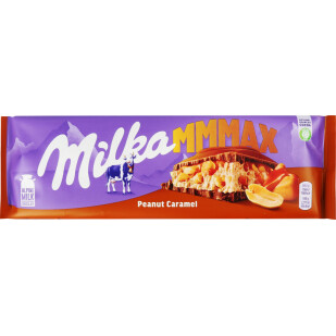 Шоколад Milka молочний з арахісом та карамеллю, 276г (7622210694331)