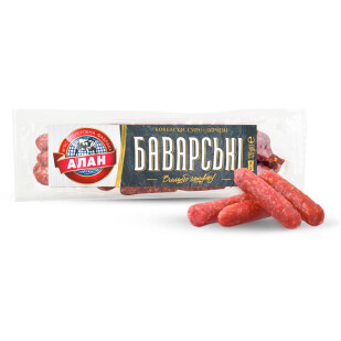 Ковбаски Алан Баварські с/к в/г, 120г (4823036503132)