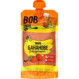 Пюре Bob Snail банан-полуниця, 250г (4820219343974)