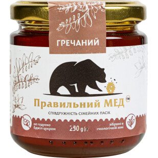 Мед Правильний мед гречаний, 250г (4820257930037)