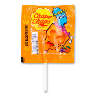Карамель Chupa Chups Розфарбуй язик зі смаком апельсин-виноград, 15г (6921211117995)