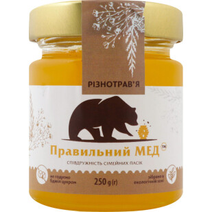 Мед Правильний мед різнотрав'я, 250г (4820257930099)