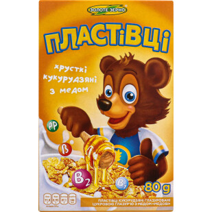 Хлопья Золотое зерно медовые кукурузные, 80г (4820017292450)