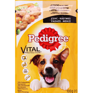 Корм для собак Pedigree с курицей и овощами в соусе, 100г (5900951017322)