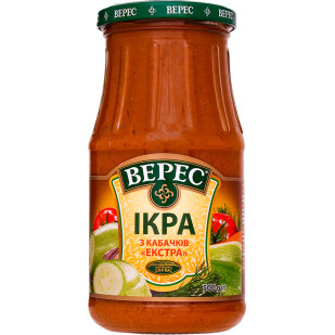 Ікра кабачкова Верес екстра, 500г (4823084601026)