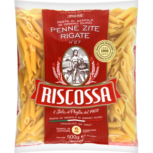 Макаронные изделия Riscossa Пенне Зите Ригате Перья, 500г (8011780009277)