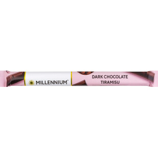 Шоколад черный Millennium с начинкой тирамису, 38г (4820075503888)