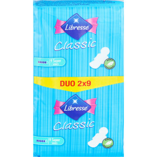 Прокладки Libresse Classic Ultra Super, 18шт/уп (7322540063608)