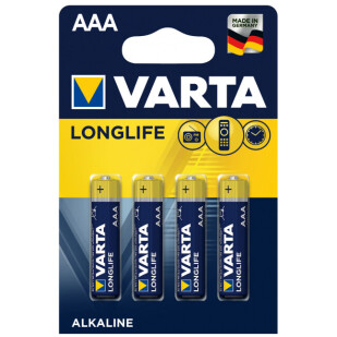 Батарейки Varta Longlife AAA LR03, 2шт (4008496594726)