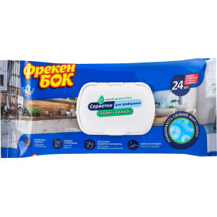 Серветки вологі Фрекен Бок для кухні та ванної, 24шт/уп (4823071628753)