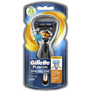 Бритва Gillette Fusion ProGlide Flexball с 2 сменными кассетами (7702018388677)