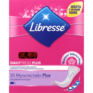 Прокладки ежедневные LibresseDaily Fresh Multistyle Plus, 30шт/уп (7322540757200)