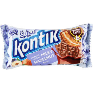 Печенье Konti Super Kontik со вкусом фундука, 90г (4823088608380)