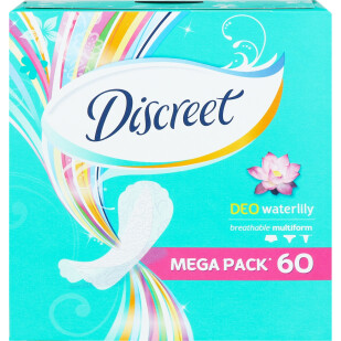 Прокладки ежедневные Discreet Deo Water Lily Multiform, 60шт/уп (8001090170354)