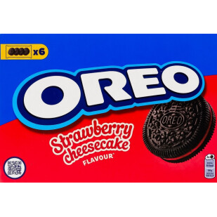 Печенье Oreo со вкусом клубничного чизкейка, 228г (7622201512620)