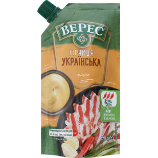 Горчица Верес Украинская крепкая д/п, 120г (4823084600661)