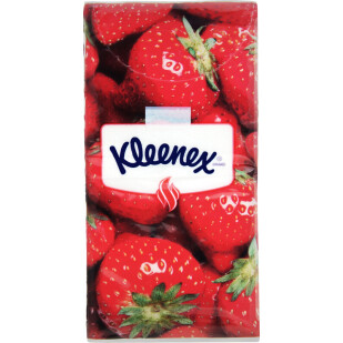 Хустинки паперові Kleenex Полуниця, 10шт/уп (5901478905031)