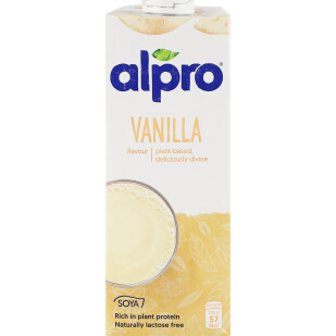 Напій соєвий Alpro Soja зі смаком ванілі 1,5% т/б, 1л (5411188081852)