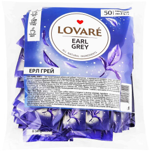 Чай черный Lovare Earl Grey, 50*2г (4820097817826)