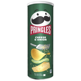 Чипси Pringles зі смаком сиру та цибулі, 165г (5053990101535)