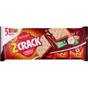 Крекер Roshen 2 CRACK с начинкой какао-орех, 235г (4823077630996)