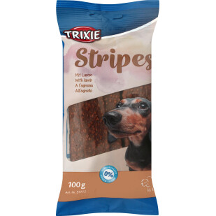 Лакомство для собак Trixie Stripes с ягненком, 100г (4011905317724)
